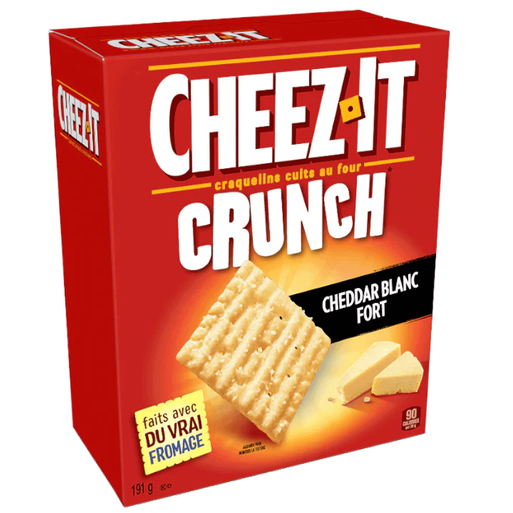 Cheez It Crunch Sharp White Cheddar Blanc Fort Crackers 191g