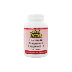 Natural Factors Calcium & Magnesium 90 Tablets