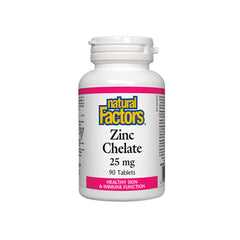 Natural Factors Zinc Chelate 25mg Comprimes 90s