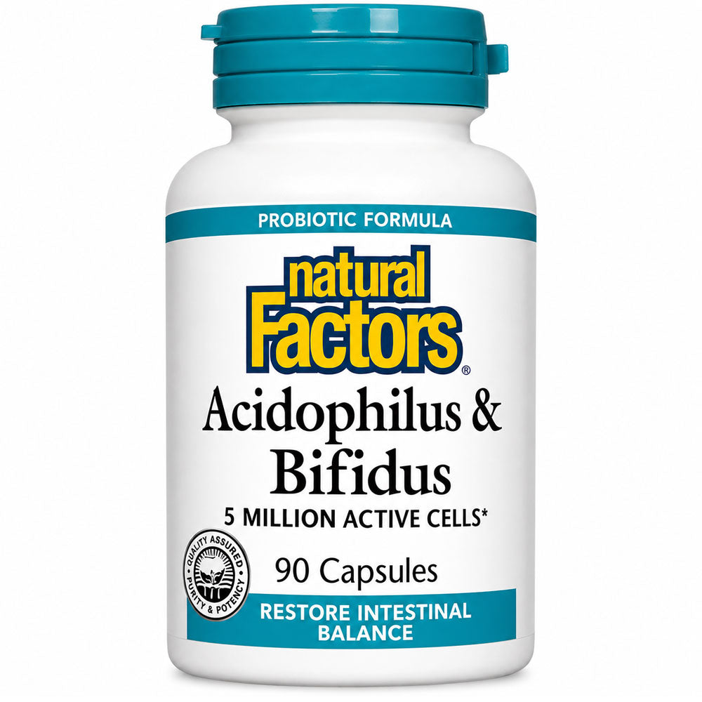 Natural Factors Acidophilus & Bifidus Cap 90s