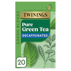 Twinings Pure Green Tea Decaffeinated Bags 20s