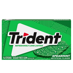 Trident Spearmint Bubble Gum 14s