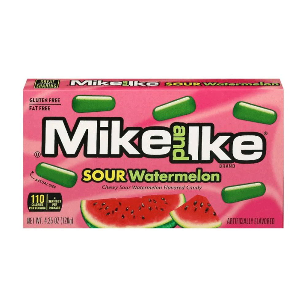 Mike And lke Sour Watermelon Chewy Candy 120g