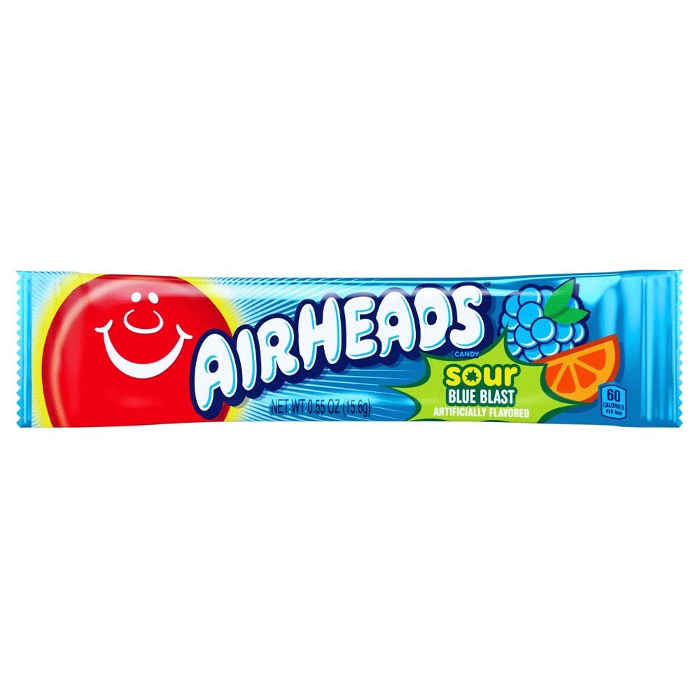 Airheads Sour Blue Blast Candy 15.6g