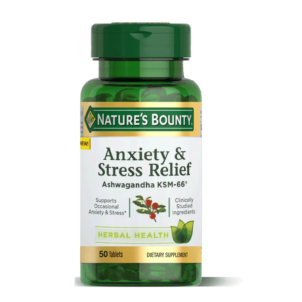 Natures Bounty Anxiety & Stress Relief 50 Tab
