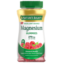 Natures Bounty Magnesium Citrate 270mg Gummies Raspberry Flavored 90s