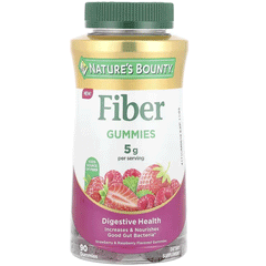 Natures Bounty Fiber Gummies Strawberry & Raspberry 90s
