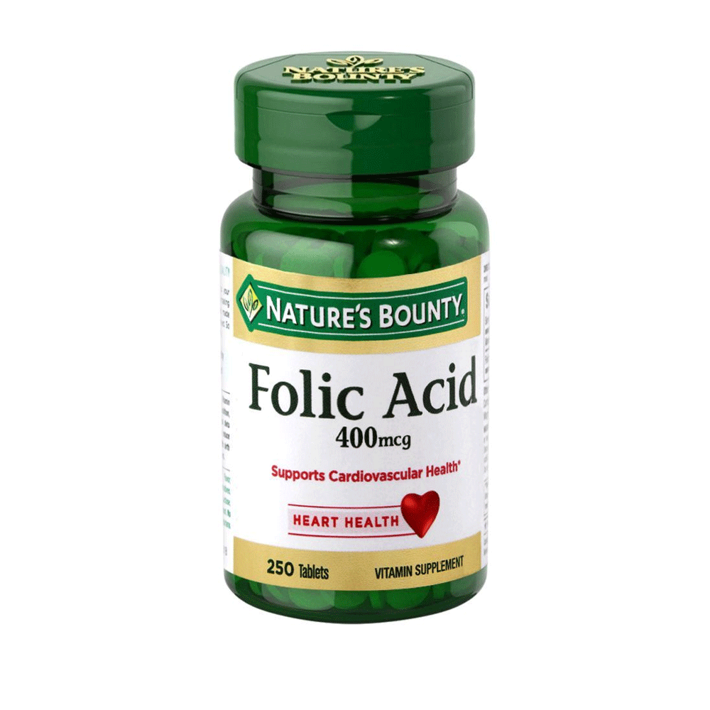 Nature's Bounty Folic Acid 400mcg 250 Tablets