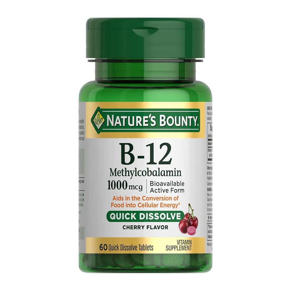 Natures Bounty B-12 Methylcobalamin 1000mcg Tab 60s