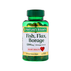 Nature's Bounty Fish Flax Borage 1200mg 72 Soft Gels