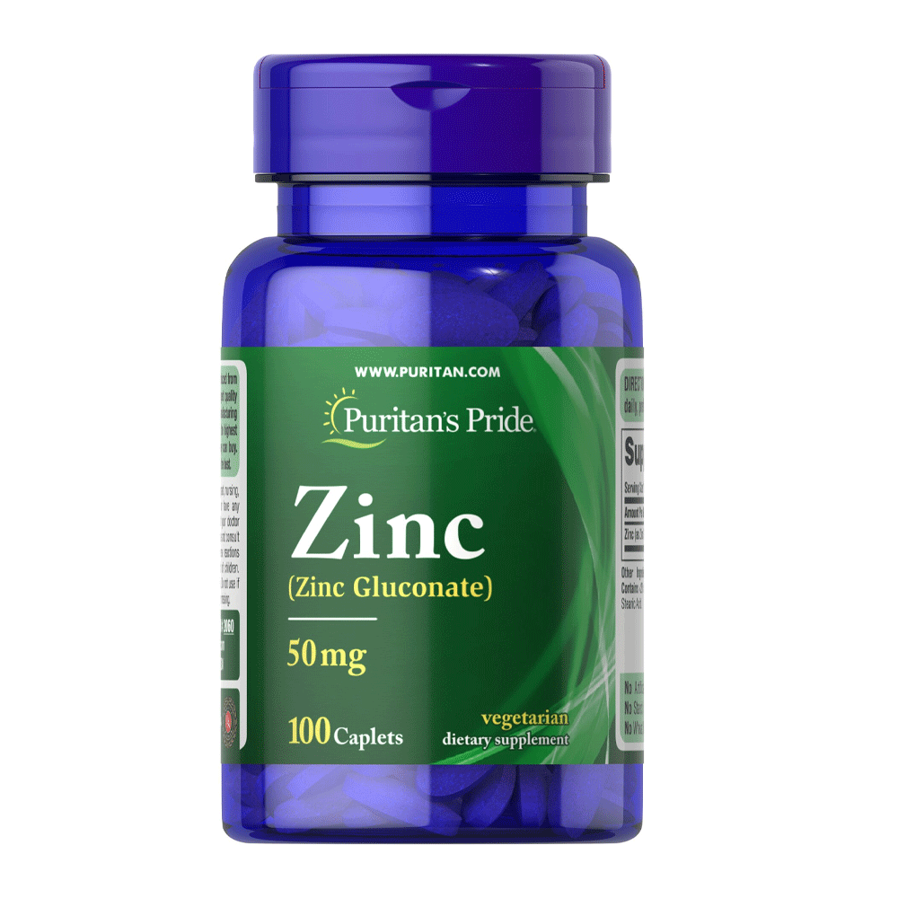Puritans Pride Zinc 50mg Caplets 100s
