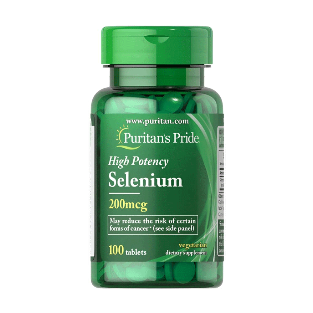 Puritans Pride High Potency Selenium 200mcg Tab 100s