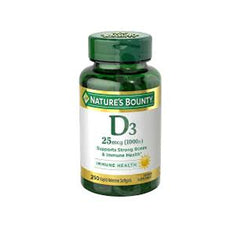 Natures Bounty D3 25mcg (1000iu) Softgels 250s