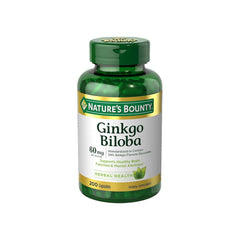 Nature's Bounty Ginkgo Biloba 60mg 200 Capsules