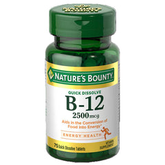 Natures Bounty B-12 2500mcg 75 Tab