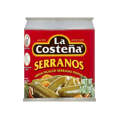 La Costena Pickled Serrano Peppers 199g