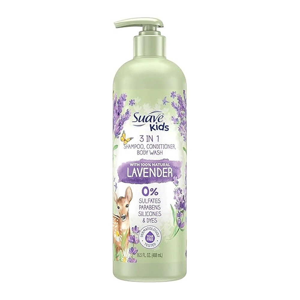 Suave Kids 3-in-1 With 100% Natural Lavender Shampoo 488ml