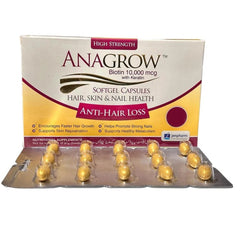 Anagrow Biotin 10000mcg Softgels Strip