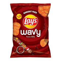 Lays Wavy Texas Bbq Chips Rs70