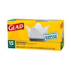 Glad Strong Tall Kitchen Bags 15s
