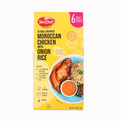 Yes Chef Global Inspired Moroccan Chicken With Onion Rice 240g