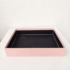 Pink leather Box With Lid