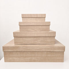 Beige leather Box With Lid