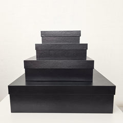 Black leather Box With Lid