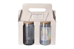 Danny Home Straw Glass 2pcs Set 500ml CB-226