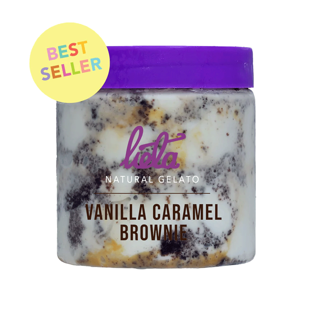 Lieta Vanilla Caramel Brownie Ice Cream Tub 450g