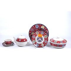 Claytan Sumaya Maroon Dinner Set 85s 1610fs