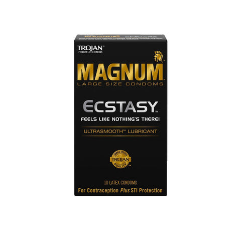 Trojan Magnum Ecstasy Lubricant Condoms 10s