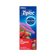 Sc Johnson Ziploc Storage Quart 24s