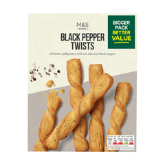 M&s Black Pepper Twists 125g