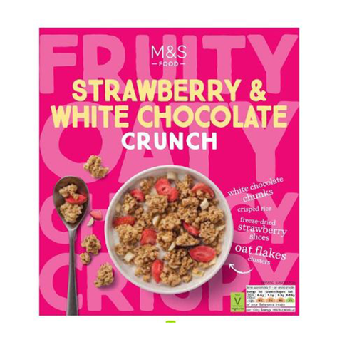 M&S Strawberry & White Chocolate Crunch 500g