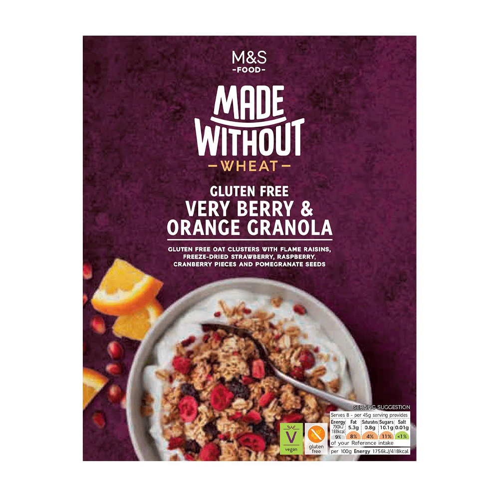 M&S Gluten Free Very Berry & Orange Granola  360g