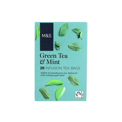M&s Green Tea & Mint Infusion Tea Bags 20s