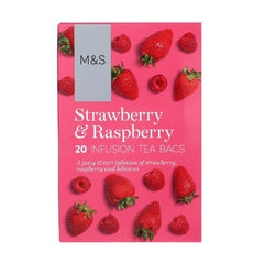 M&s Strawberry & Raspberry Infusion Tea Bags 20s