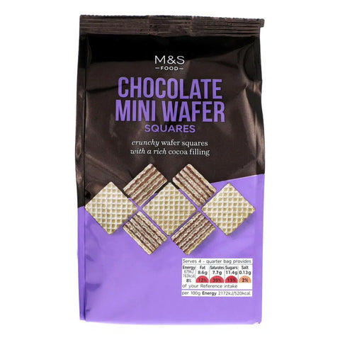M&S Chocolate Mini Wafer Squares 125g