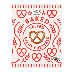 M&S Baked Salted Giant Pretzels 150g