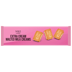 M&S Extra Cream Malted Milk Creams Biscuit 165g