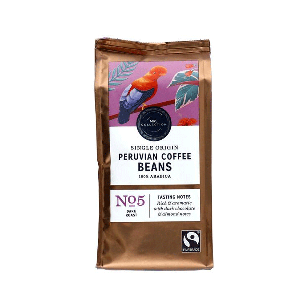 M&s Peruvian Coffee Beans 227g