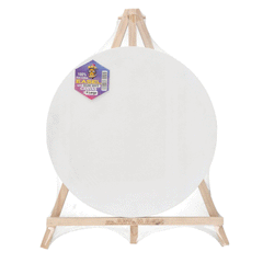 Easel Round White Canvas X-large
