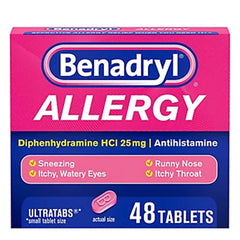 Benadryl Allergy 25mg Tab 48s Bottle