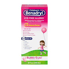 Benadryl Children's Allergy Syp Bubble Gum flav 236ml