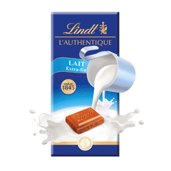 Lindt Lauthentique Lait Extra Fine Chocolate 100g
