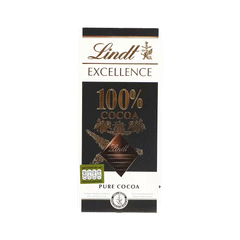 Lindt Excellence 100% Cocoa Dark Chocolate 50g