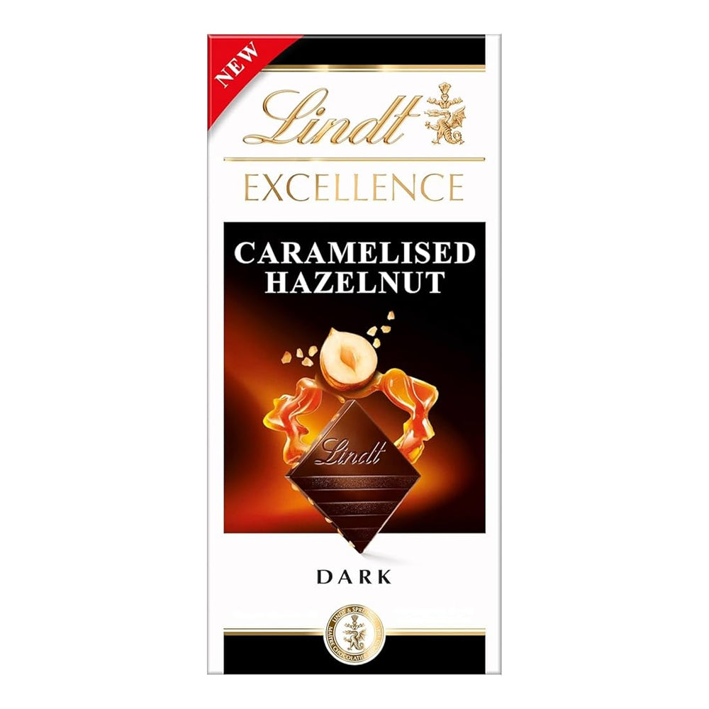 Lindt Caramelised Hazelnut Dark Chocolate 100g