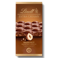 Lindt Extra Creamy Hazelnut Smooth Milk Chocolate 80g