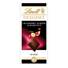 Lindt Cranberry, Almond & Hazelnut Dark Chocolate 100g